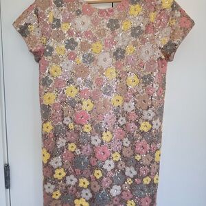 Fate Sequin Dress in Pink and Yellow